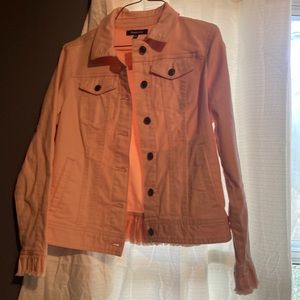 pink jean jacket